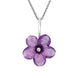 Sterling Silver Amethyst Tuberose Desert Rose Necklace, P2858.