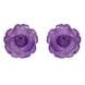 Sterling Silver Amethyst Tuberose Rose Stud Earrings, E2150.