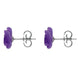 Sterling Silver Amethyst Tuberose Rose Stud Earrings, E2150.