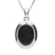 Sterling Silver Whitby Jet Limited Edition Oval Cameo Necklace LTDCAMEO