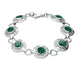 Sterling Silver Aventurine Round Celtic Link Bracelet B200