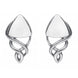 Sterling Silver Bauxite Curve Triangle Celtic Stud Earrings E986