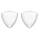 Sterling Silver Bauxite Curved Triangle Stud Earrings, E203
