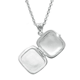 Sterling Silver Bauxite Cushion Rope Edge Locket P2101