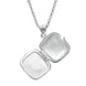 Sterling Silver Bauxite Cushion Rope Edge Locket P2101