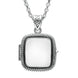 Sterling Silver Bauxite Cushion Rope Edge Locket