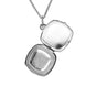 Sterling Silver Bauxite Cushion Shaped Beaded Edge Locket P2093