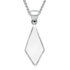 Sterling Silver Bauxite Diamond Shaped Necklace P390