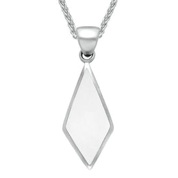 Sterling Silver Bauxite Diamond Shaped Necklace P390