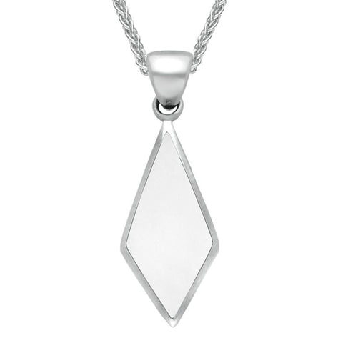 Sterling Silver Bauxite Diamond Shaped Necklace P390