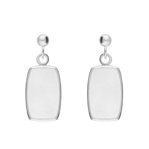 Sterling Silver Bauxite Dinky Barrel Drop Earrings E228