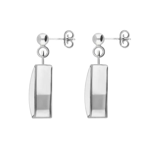 Sterling Silver Bauxite Dinky Barrel Drop Earrings E228