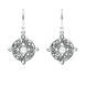 Sterling Silver Bauxite Four Point Cross Drop Earrings, E1922.