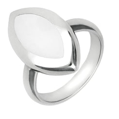 Sterling Silver Bauxite Framed Marquise Ring R497