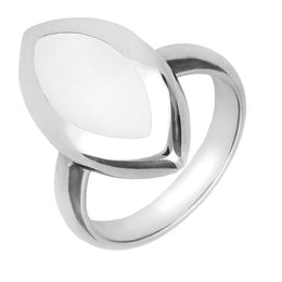 Sterling Silver Bauxite Framed Marquise Ring R497