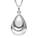 Sterling Silver Bauxite Half Stone Tear Drop Necklace