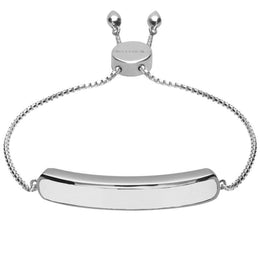 Sterling Silver Bauxite Lineaire Long Bracelet B1071.