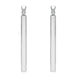 Sterling Silver Bauxite Long Slim Drop Earrings E1070