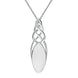 Sterling Silver Bauxite Marquise Pierced Long Necklace P1391