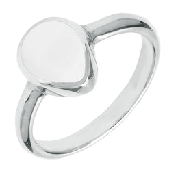 Sterling Silver Bauxite Pear Shaped Ring R408