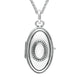 Sterling Silver Bauxite Rope Edge Oval Locket P2089