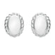 Sterling Silver Bauxite Rope Edge Oval Stud Earrings E289