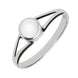 Sterling Silver Bauxite Round Split Shank Ring R029
