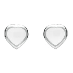 Sterling Silver Bauxite Small Heart Stud Earrings E763