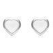 Sterling Silver Bauxite Small Heart Stud Earrings E763