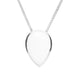 Sterling Silver Bauxite Upside Down Pear Necklace. P1103.