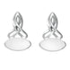 Sterling Silver Bauxite Wide Marquise Celtic Stud Earrings E977