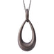 Sterling Silver Black Vermeil Open Pear Drop Infinity Necklace. P2773C.
