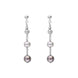 Sterling Silver Black and Grey Pearl Bead Drop Earrings, E1515.