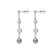 Sterling Silver Black and Grey Pearl Bead Drop Earrings, E1515.