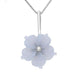 Sterling Silver Blue Chalcedony Tuberose Carnation Necklace, P2854.
