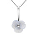 Sterling Silver Blue Chalcedony Tuberose Clover Necklace, P2851.