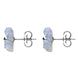 Sterling Silver Blue Chalcedony Tuberose Dahlia Stud Earrings, E2155.