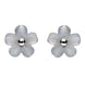 Sterling Silver Blue Chalcedony Tuberose Desert Rose Stud Earrings, E2154.