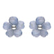 Sterling Silver Blue Chalcedony Tuberose Gypsophila Stud Earrings, E2156.