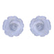 Sterling Silver Blue Chalcedony Tuberose Rose Stud Earrings, E2150.