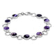 Sterling Silver Blue John Nine Stone Round Ring Bracelet. B537.