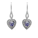 Sterling Silver Blue John Oxi Heart Drop Earrings, E1924.