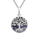 Sterling Silver Blue John Small Round Tree of Life Two Piece Set S064