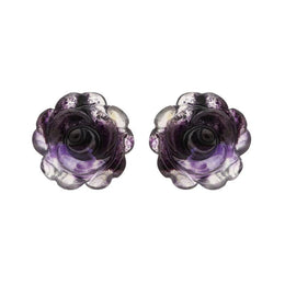 Sterling Silver Blue John Tuberose Rose Large Stud Earrings, E2408.
