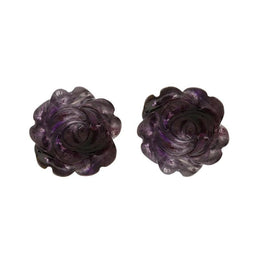 Sterling Silver Blue John Tuberose Rose Stud Earrings, E2407.