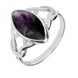 Sterling Silver Blue John Marquise Celtic Ring. R463. 
