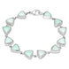 Sterling Silver Chrysoprase Curved Triangle Bracelet B244