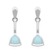 Sterling Silver Chrysoprase Curved Triangle Drop Earrings E032