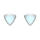 Sterling Silver Chrysoprase Small Curved Triangle Stud Earrings E061
