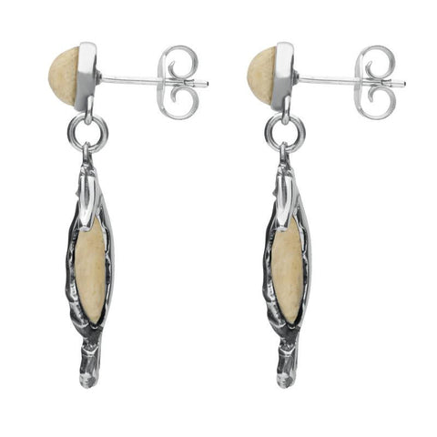 Sterling Silver Coquina Seahorse Drop Earrings E1780